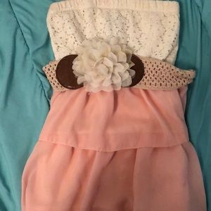 Small strapless summer dress